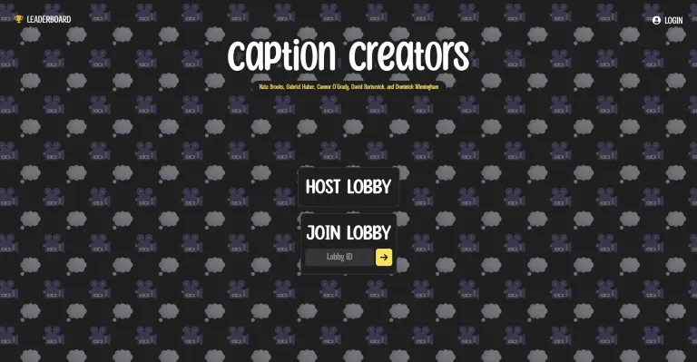 Caption Creators Web App